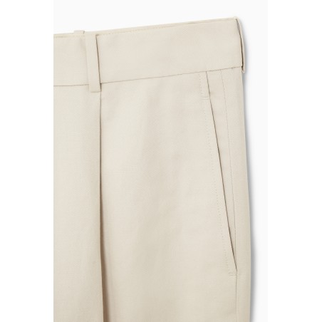 Heißer Verkauf COS LEINENHOSE MIT FALTEN UND GERADEM BEIN HELLES BEIGE