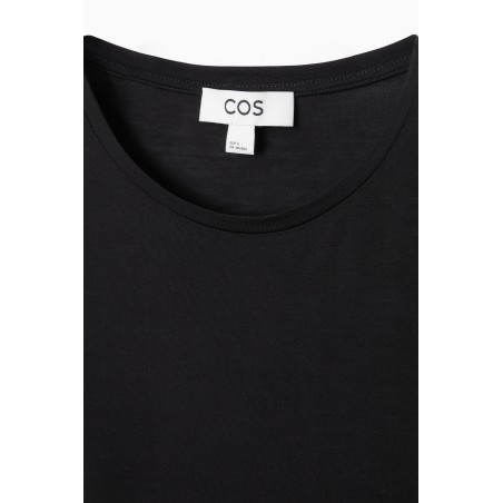 [Reduzierter Preis] COS T-SHIRT AUS REINER SEIDE SCHWARZ