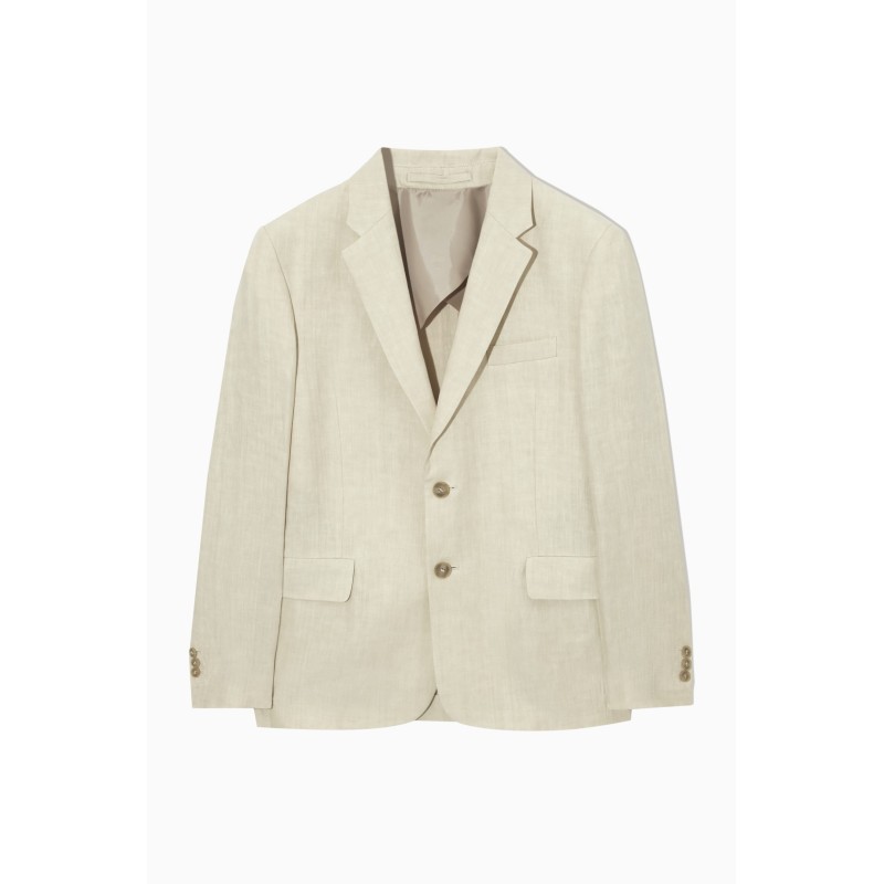 Sonderrabatt COS EINREIHIGER LEINEN-BLAZER MIT NORMALER PASSFORM BEIGE