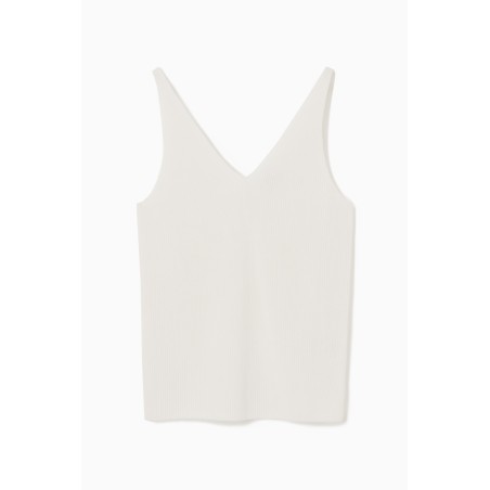 Sonderrabatt COS TANKTOP AUS RIPPSTRICK WEISS