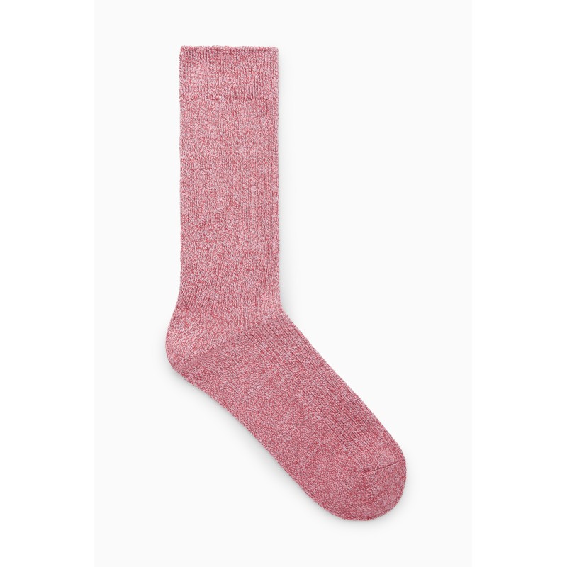 Hohe Qualität COS GERIPPTE SOCKEN Rot