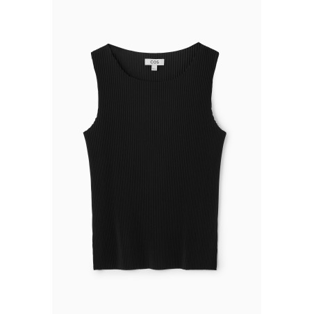 Hohe Qualität COS GERIPPTES TANKTOP SCHWARZ