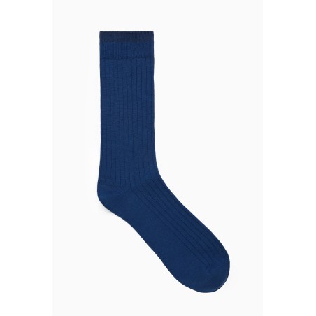 Hohe Qualität COS GERIPPTE WOLLSOCKEN NAVYBLAU