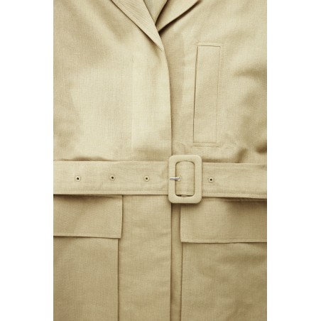 Original COS UTILITY-JACKE AUS LEINEN MIT GÜRTEL BEIGE