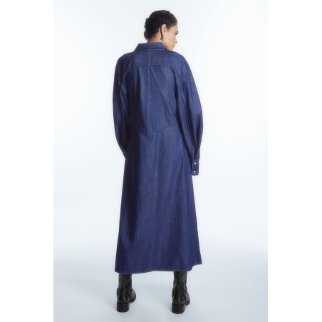 Hohe Qualität COS HEMDBLUSENKLEID MIT ABGERUNDETER SILHOUETTE Blau