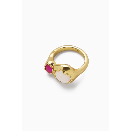 Sonderrabatt COS KLEINER RING MIT HALBEDELSTEIN GOLD/JADE