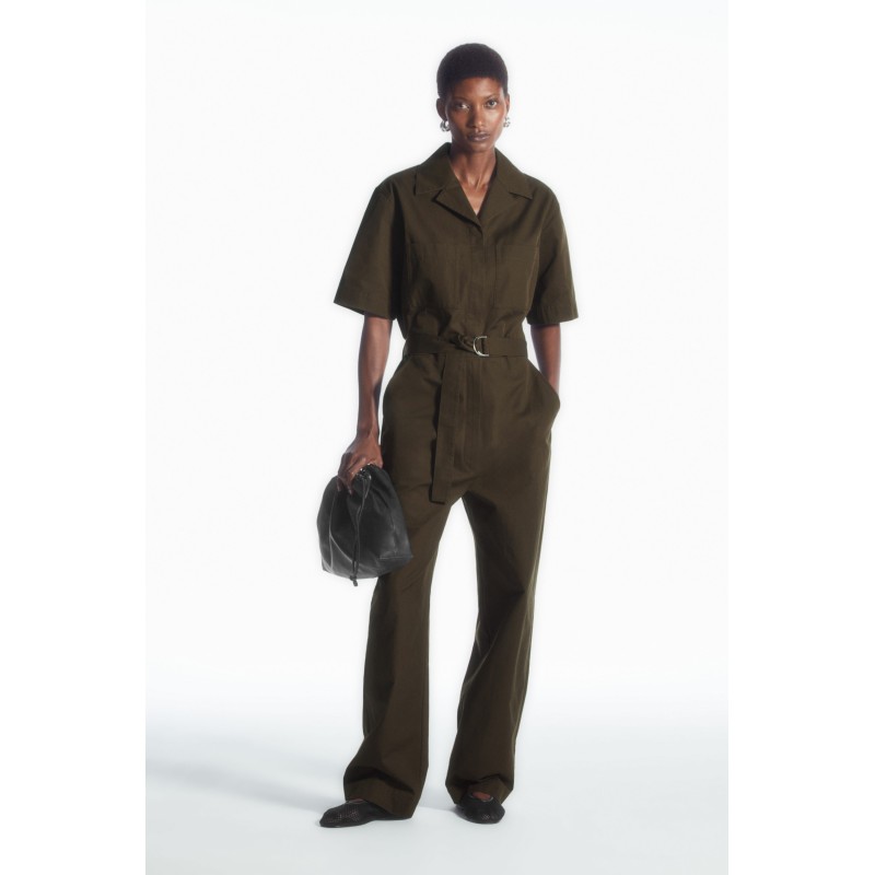 Original COS UTILITY-OVERALL MIT GÜRTEL DUNKLES KHAKI