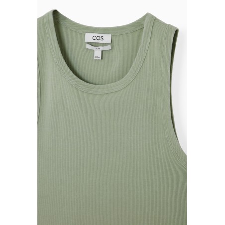 Brandneu COS SCHMAL GESCHNITTENES TANKTOP MIT ACID-WASCHUNG HELLGRÜN