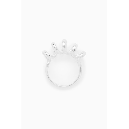 Brandneu COS RING MIT SPIRALFÖRMIGEM DETAIL SILBER