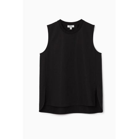 Brandneu COS TANKTOP MIT SEITENSCHLITZEN SCHWARZ