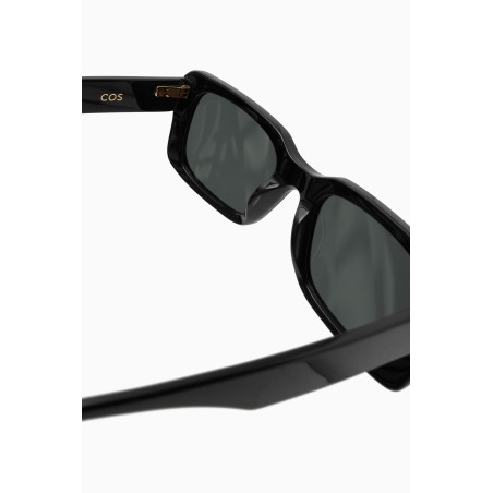 Brandneu COS ECKIGE SONNENBRILLE AUS ACETAT SCHWARZ