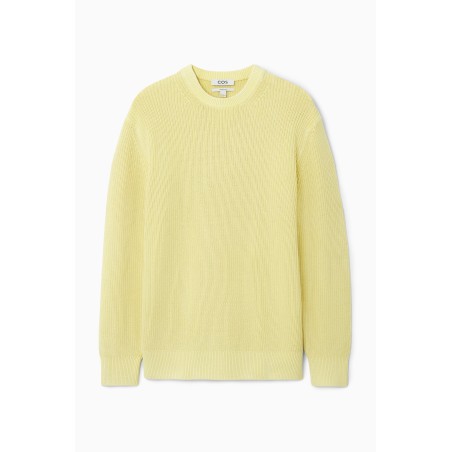 Brandneu COS STONEWASHED-STRICKPULLOVER GELB