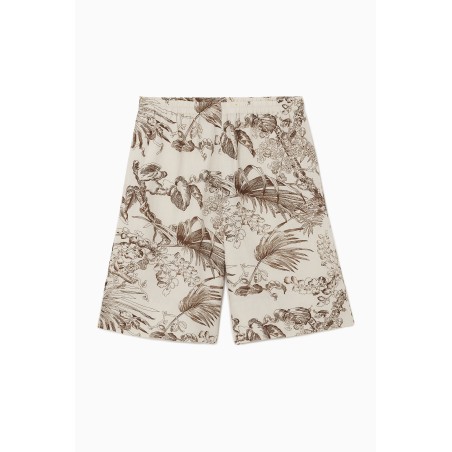 Original COS LEINEN-SHORTS MIT BOTANISCHEM PRINT WEISS/BOTANISCHER PRINT