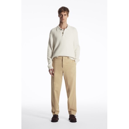 Brandneu COS CHINOHOSE AUS TWILL MIT GERADEM BEIN BEIGE