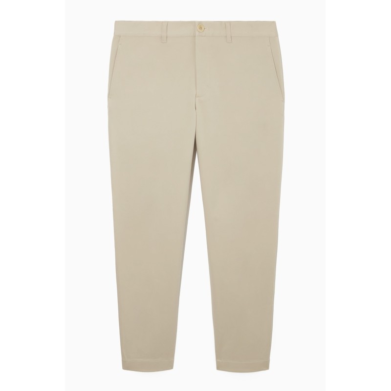 Brandneu COS CHINOHOSE AUS TWILL MIT GERADEM BEIN BEIGE