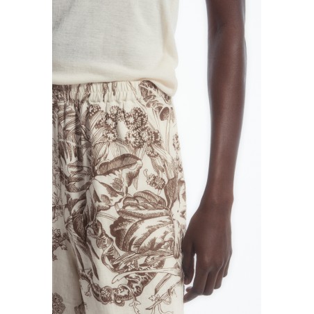 Original COS LEINEN-SHORTS MIT BOTANISCHEM PRINT WEISS/BOTANISCHER PRINT