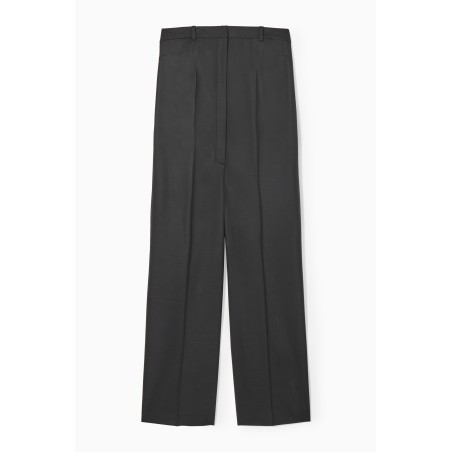 Brandneu COS TRÄGERLOSER, ELEGANTER JUMPSUIT AUS WOLLE SCHWARZ