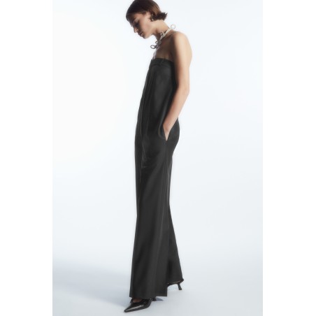 Brandneu COS TRÄGERLOSER, ELEGANTER JUMPSUIT AUS WOLLE SCHWARZ