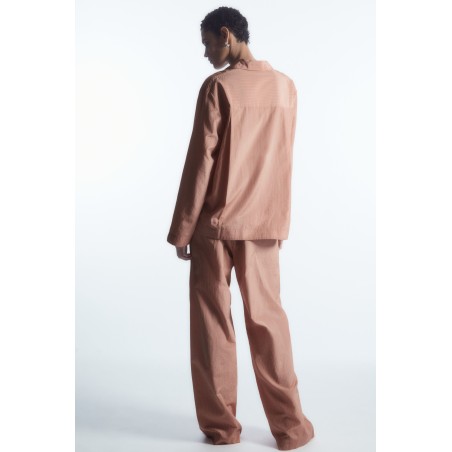 Brandneu COS GESTREIFTES PYJAMAHEMD AUS SEIDEN-MIX ROSA/GESTREIFT