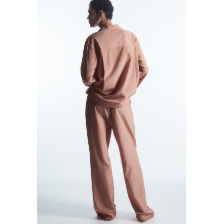 Brandneu COS GESTREIFTE PYJAMAHOSE AUS SEIDEN-MIX ROSA