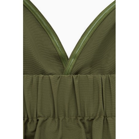 Brandneu COS KLEID MIT HERZAUSSCHNITT KHAKI