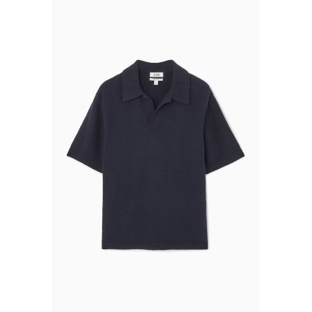 Original COS POLOSHIRT AUS BOUCLÉ-STRICK NAVYBLAU