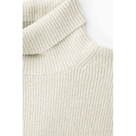 Original COS ROLLKRAGENPULLOVER AUS BOUCLÉ-STRICK STEINGRAU