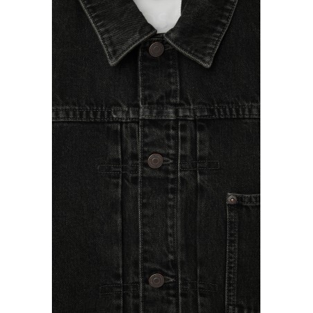 Original COS KASTENFÖRMIGE JEANSJACKE SCHWARZE WASCHUNG