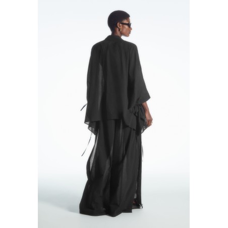 Neue Saison COS KURZER KAFTAN MIT BINDEBÄNDERN SCHWARZ