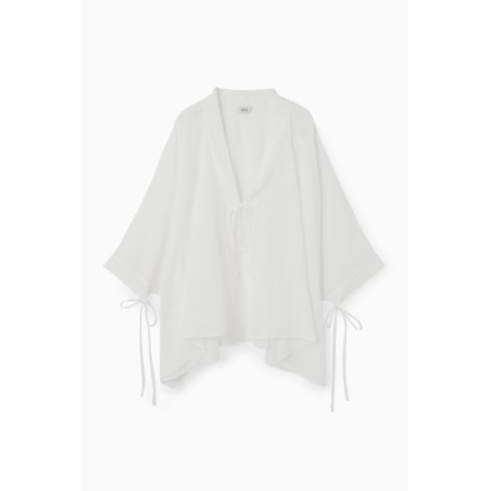 Neue Saison COS KURZER KAFTAN MIT BINDEBÄNDERN WEISS