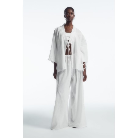 Neue Saison COS KURZER KAFTAN MIT BINDEBÄNDERN WEISS