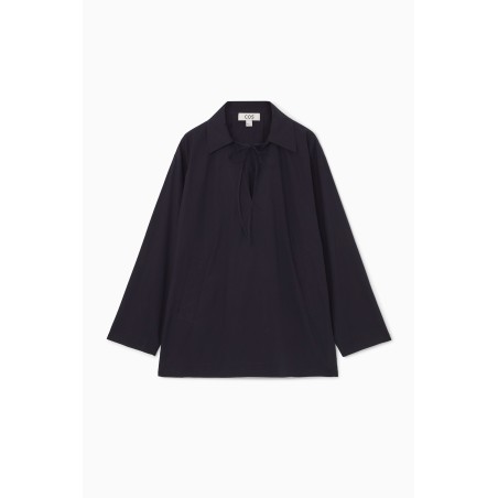 Neue Saison COS BLUSE MIT V-AUSSCHNITT UND BÄNDERN NAVYBLAU