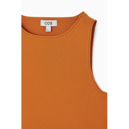 Neue Saison COS STRICK-TANKTOP MIT RÖHRENFÖRMIGEN BESÄTZEN ORANGE