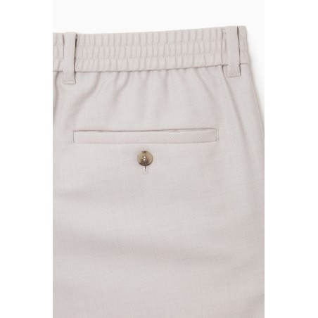 Neue Saison COS HOSE AUS WOLL-MIX MIT UMSCHLAG HELLES BEIGE