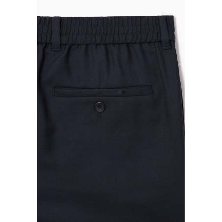 Neue Saison COS HOSE AUS WOLL-MIX MIT UMSCHLAG NAVYBLAU