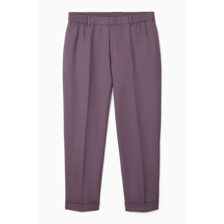 Neue Saison COS HOSE AUS WOLL-MIX MIT UMSCHLAG VIOLETT