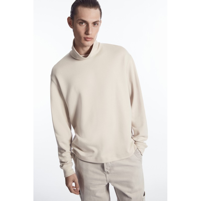 Neue Saison COS SWEATSHIRT MIT ROLLKRAGEN HELLES BEIGE