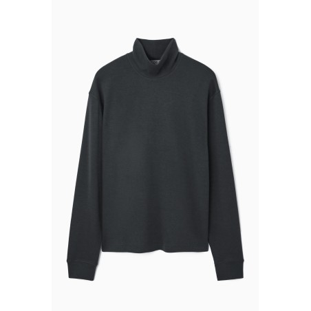 Neue Saison COS SWEATSHIRT MIT ROLLKRAGEN SCHWARZE WASCHUNG