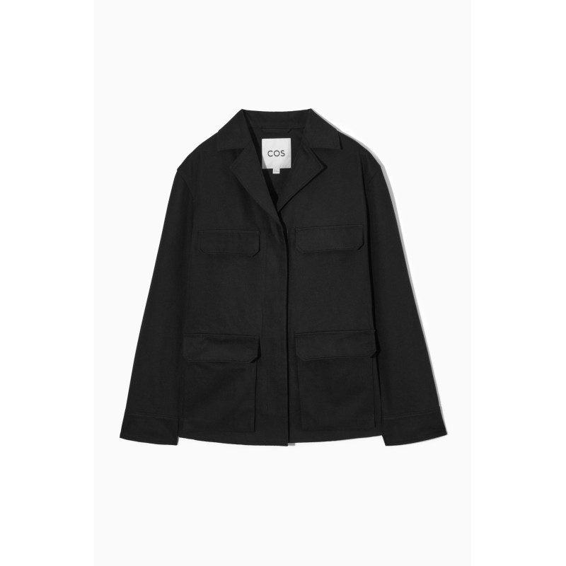 Neue Saison COS UTILITY-JACKE AUS TWILL SCHWARZ