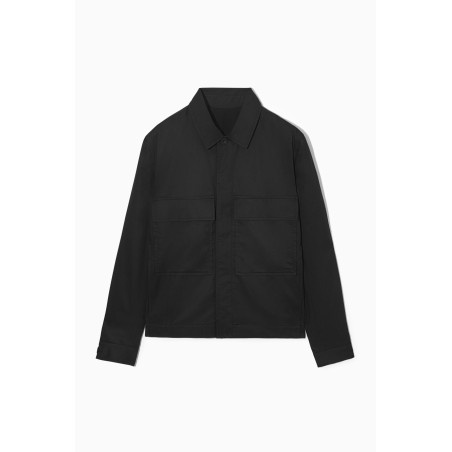 Neue Saison COS UTILITY-HEMDJACKE AUS TWILL SCHWARZ