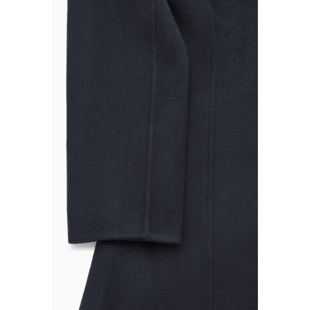 [Neu] COS DOUBLEFACE-WOLLKLEID MIT V-AUSSCHNITT DUNKLES NAVYBLAU