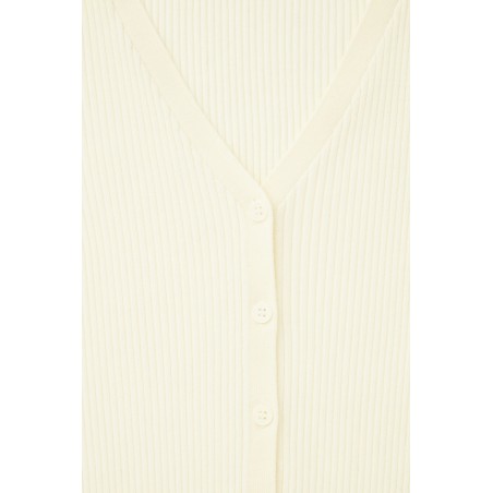 [Neu] COS GERIPPTES HENLEY-OBERTEIL AUS WOLLE MIT V-AUSSCHNITT CREME